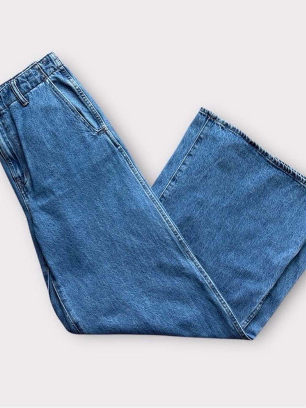 Madewell Wide Sweep Trouser Jeans 
Wide Leg size 27 Blue Denim - Picture 4 of 10